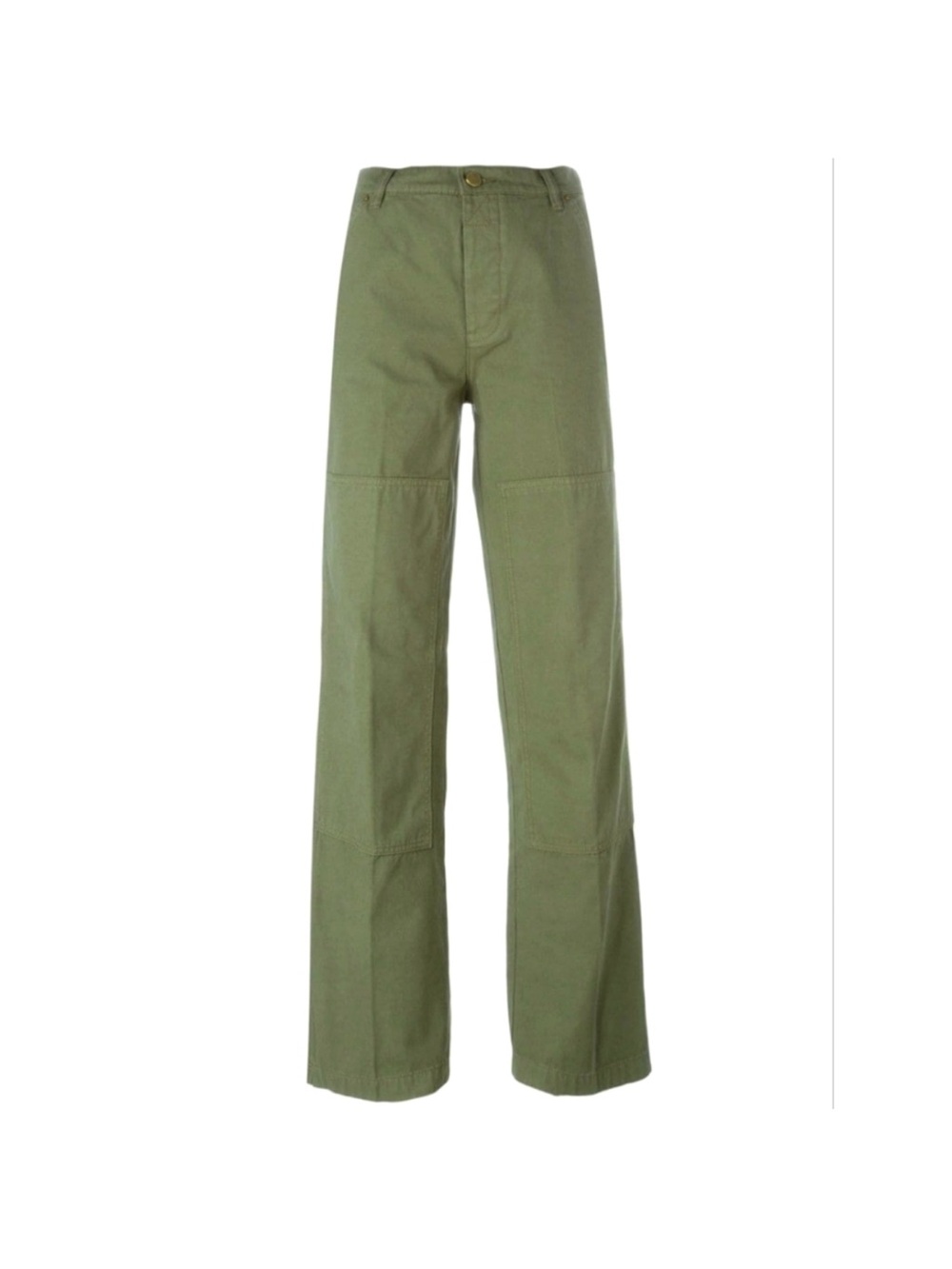 Tory Burch Olive Green Wide Leg Cargo Utility Pants